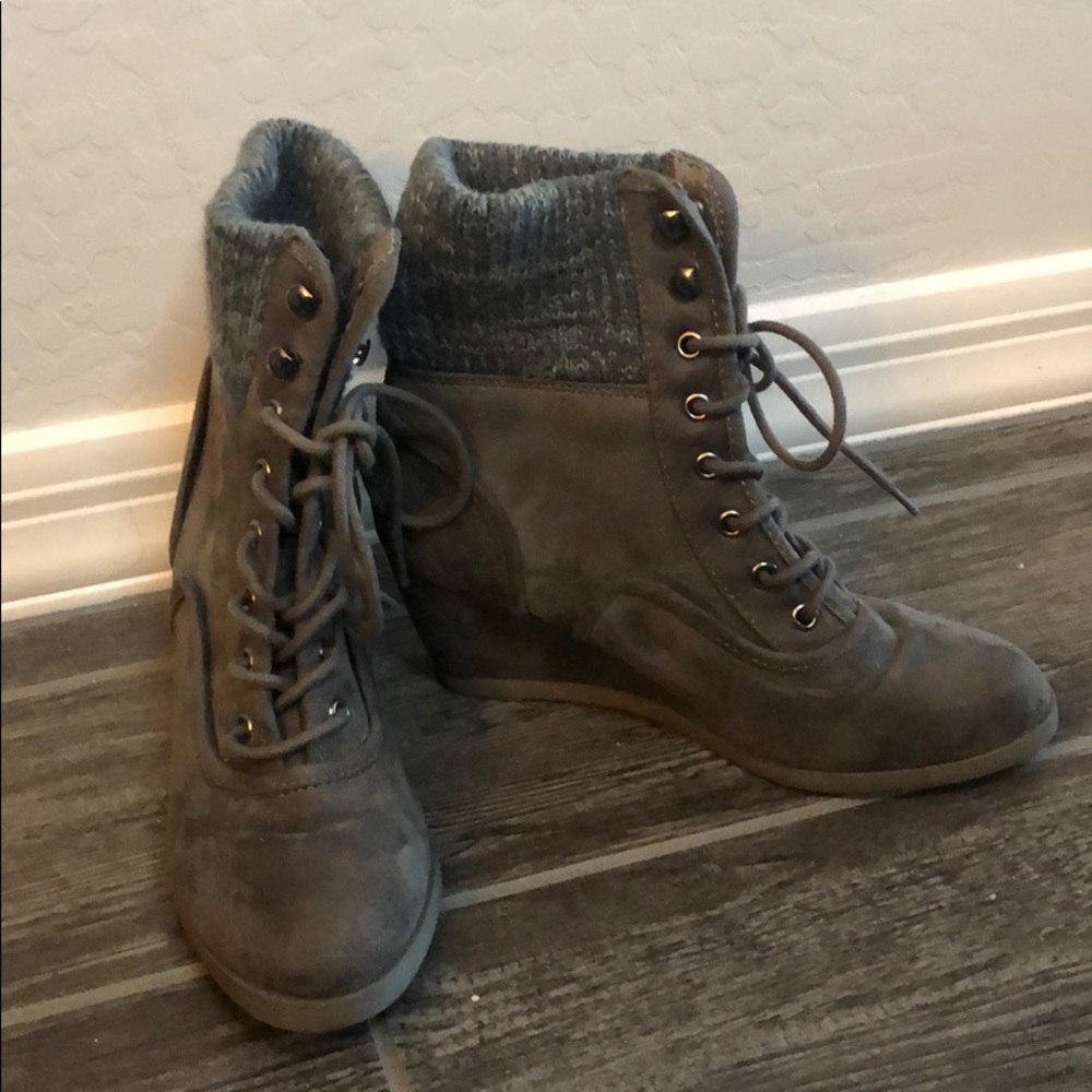 Grey booties
